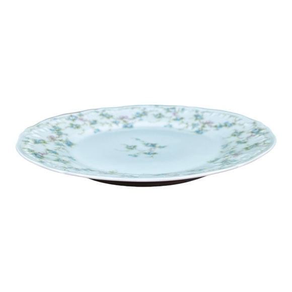 Haviland Limoges France Blue Roses Pink Ribbon 8 3/4" Luncheon Dinner Plate - Picture 4 of 8